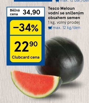 Meloun vodní Tesco