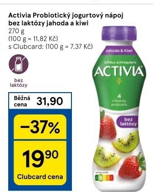 Nápoj bez laktózy Activia Danone