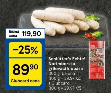 Norimberská klobása Schlütter'