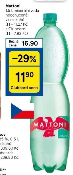 Přírodní voda Mattoni