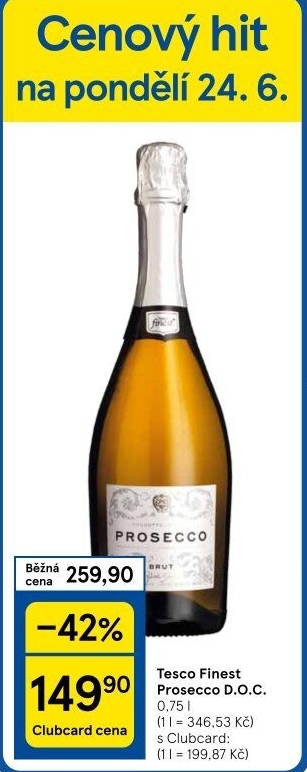Prosecco brut DOC Tesco finest