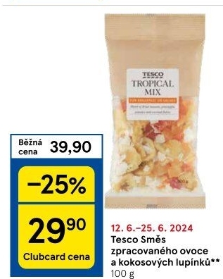 Směs sušeného ovoce a ořechů Tesco