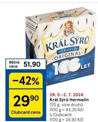 Sýr Hermelín Král sýrů