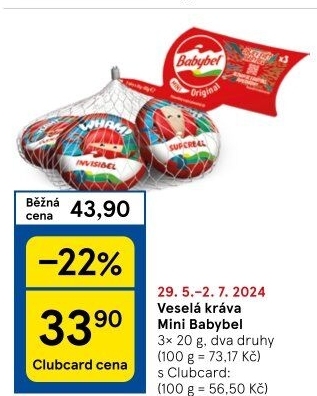 Sýr Mini Babybel Veselá kráva