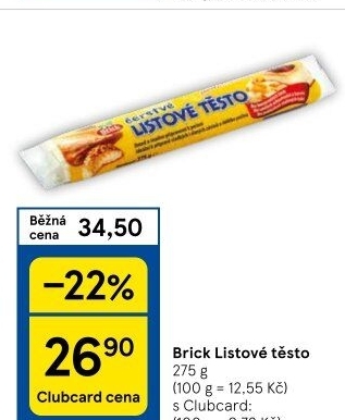 Těsto listové rozválené Brick