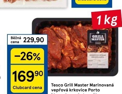 Vepřová krkovice marinovaná bez kosti Porto Grill Master Tesco