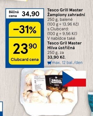 Žampiony zahradní Grill Master Tesco
