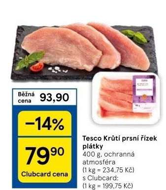 Krůtí prsní řízky Tesco