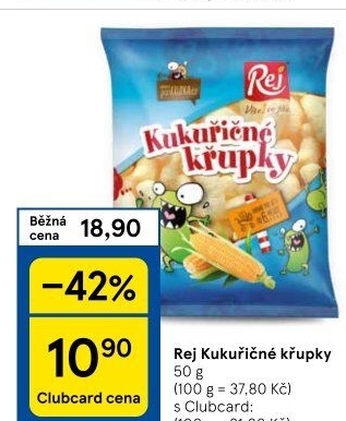Kukuřičné křupky bez lepku Rej