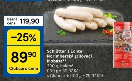 Norimberská klobása Schlütter'
