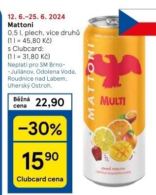 Ochucená voda Mattoni