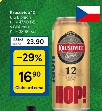 Pivo světlý ležák Královský 12° Krušovice