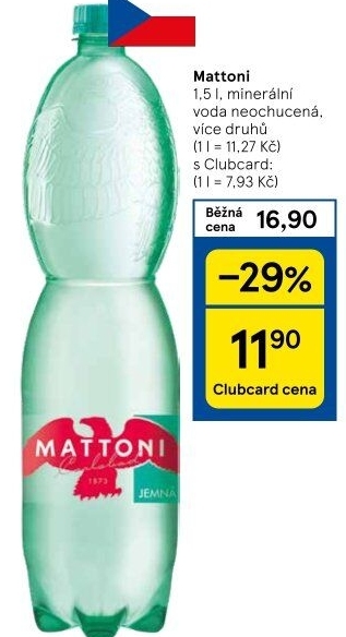 Přírodní voda Mattoni