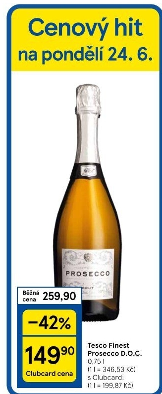 Prosecco brut DOC Tesco finest