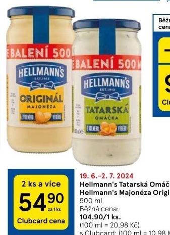 Tatarská omáčka Hellmann'