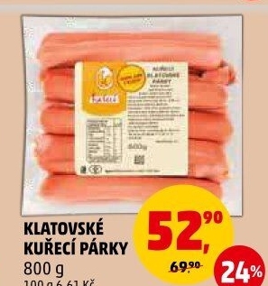 Kuřecí klatovské párky DZ Klatovy