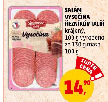 Salám Vysočina Řezníkův talíř
