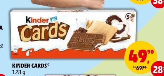 Sušenka s náplní Cards Kinder