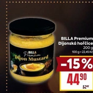 Hořčice dijonská Billa Premium
