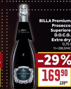 Prosecco Extra Dry Superiore DOCG Billa Premium