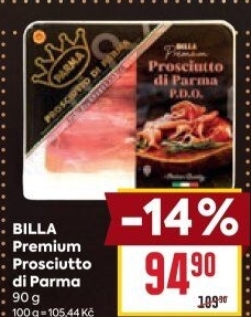 Šunka Prosciutto di Parma Premium Billa