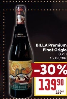 Víno Pinot Grigio Billa Premium