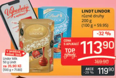 Bonboniéra Pralinky Lindor Lindt