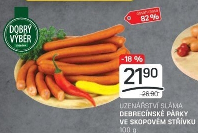 Debrecínské párky Prémium Dobrý Výběr