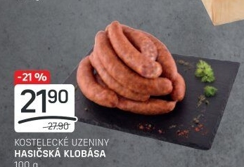 Hasičská klobása Kostelecké uzeniny