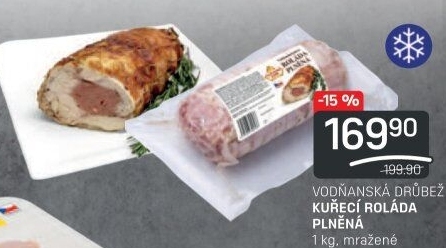Kuřecí plněná roláda mražená Vodňanské kuře