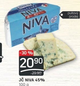 Sýr Niva Jihočeská 45% Madeta