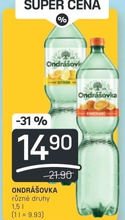 Voda ochucená Ondrášovka