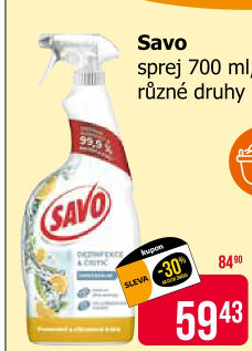 Čističe ve spreji Savo