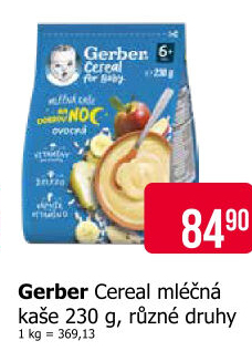 Kaše mléčná Gerber Natural for Baby