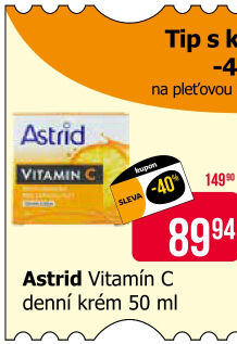 Krém pleťový proti vráskám Vitamin C Astrid