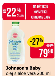 Olej tělový dětský Johnson'