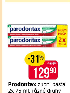 Pasty na zuby Parodontax