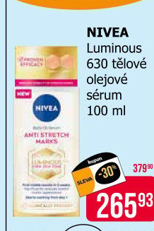 Tělové olejové sérum Luminous630 Nivea