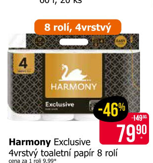 Toaletní papír 4vrstvý Exclusive Harmony