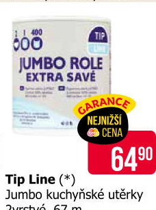 Utěrky kuchyňské 2vrstvé Jumbo Tip Line
