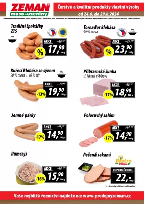 akční leták ZEMAN maso - uzeniny 24.6.2024-29.6.2024