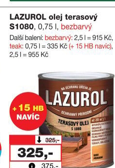 Terasový olej Lazurol