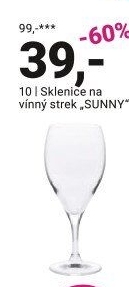SKLENICE NA VÍNNÝ STREK „SUNNY“