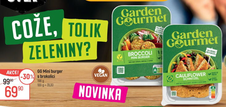 Mini burger veggie s brokolicí Garden Gourmet
