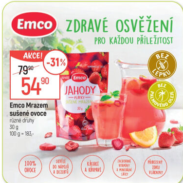 Ovoce sušené mrazem Emco
