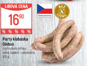 Párty klobása Globus