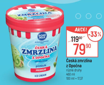 Zmrzlina v kelímku Česká zmrzlina z Opočna Bohemilk