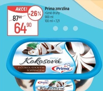 Zmrzlina ve vaničce Prima
