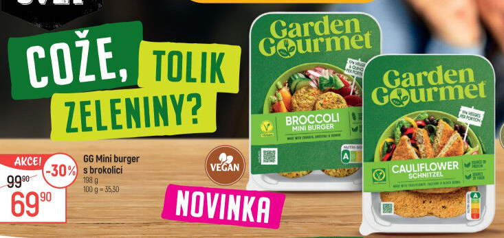 Mini burger veggie s brokolicí Garden Gourmet