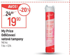 Odličovací tampony My Price